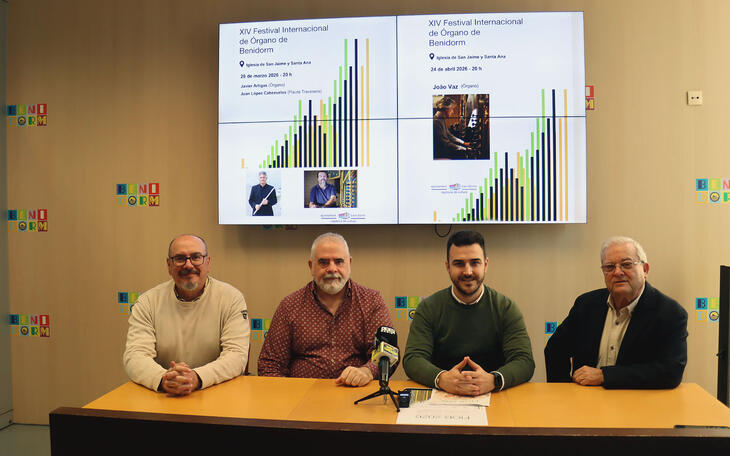Benidorm reunirá un año más a reconocidos organistas en la XIV edición del Festival Internacional de Órgano